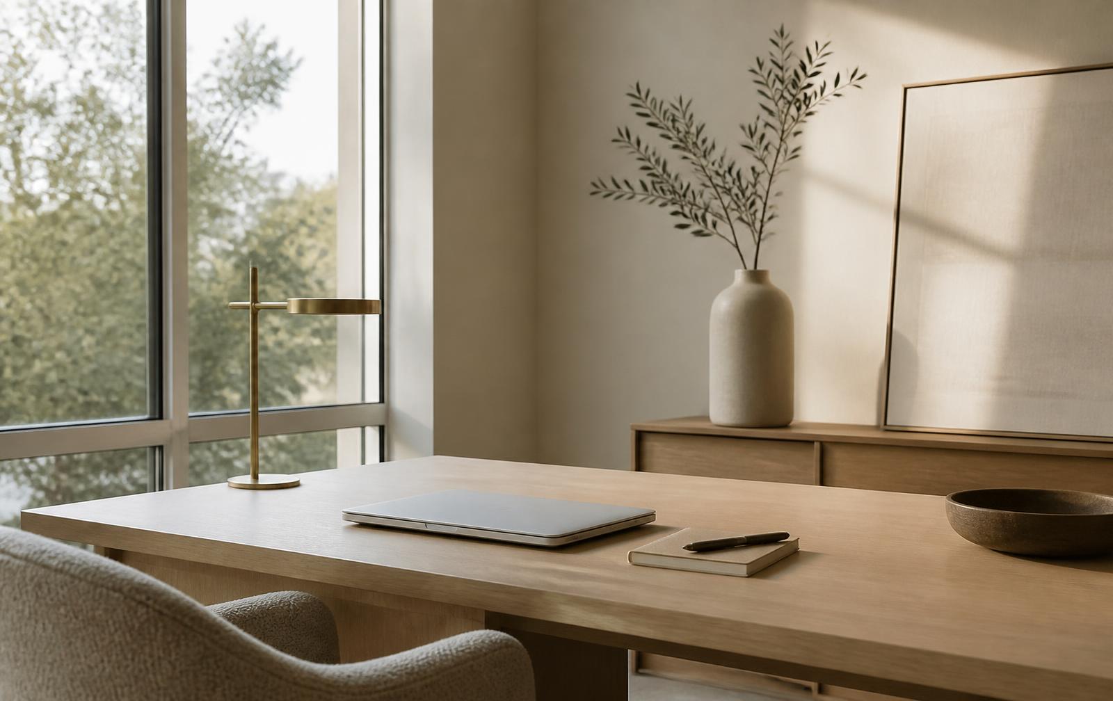Bureau lumineux et épuré de Thibo Content LLC